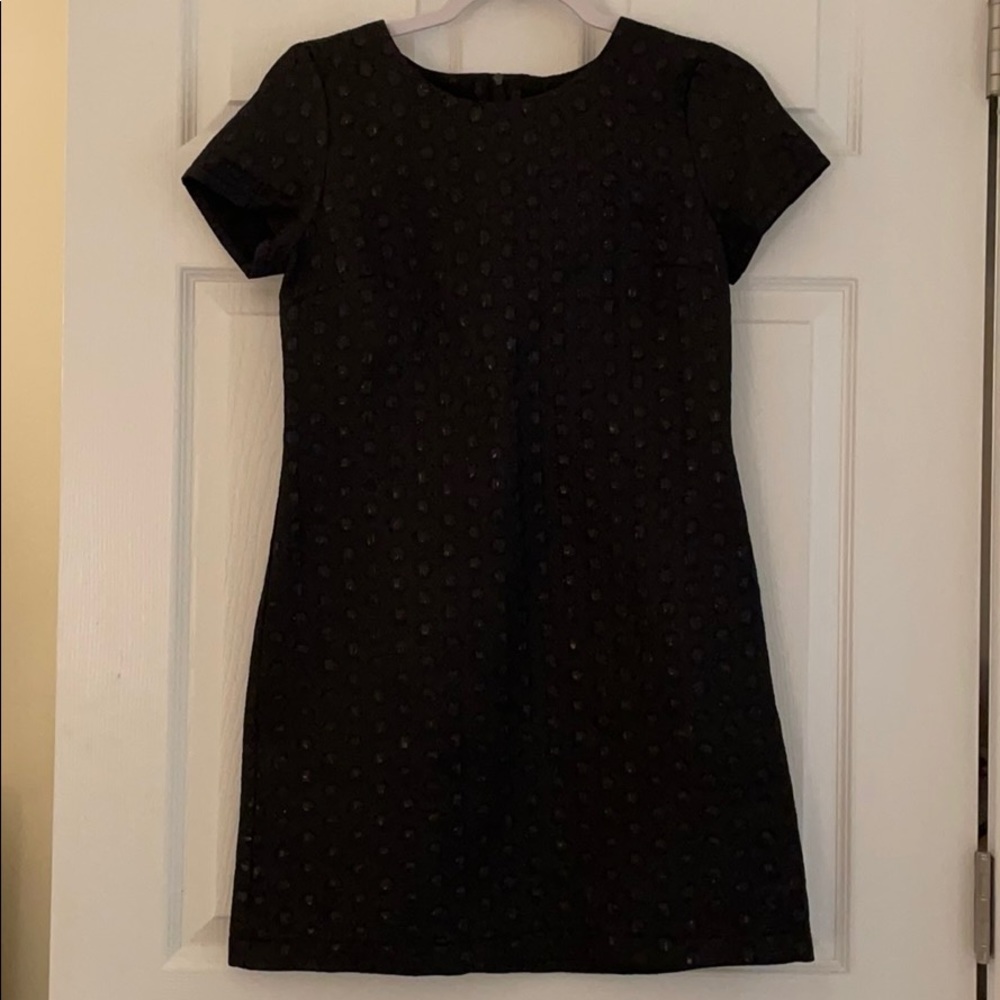 Textured shimmer little black dress